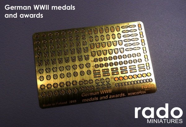 RADO Miniatures RDM35PE04 German WWII Medals and Awards 1/35