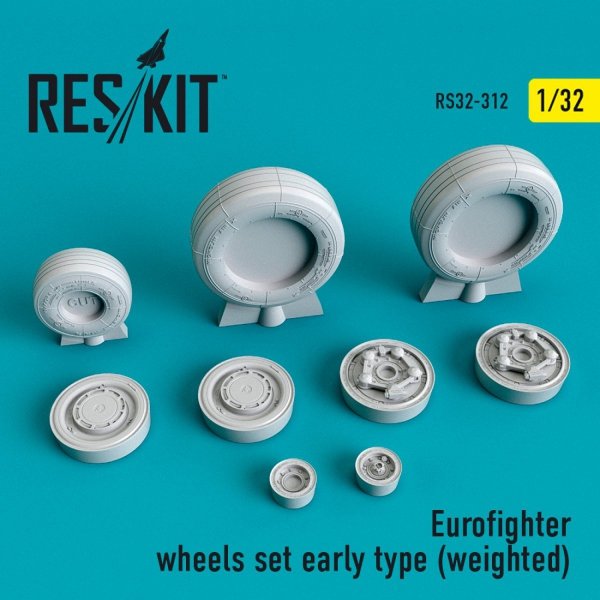 RESKIT RS32-0312 EUROFIGHTER WHEELS SET (EARLY TYPE) (WEIGHTED) 1/32
