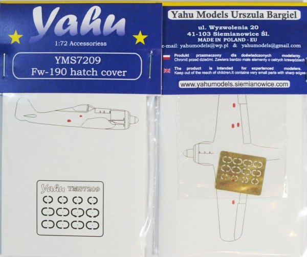 Yahu YMS7209 Fw-190 hatch cover (Eduard and oth) 1:72
