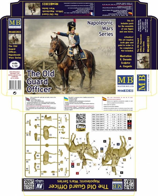 Master Box 32025 Napoleonic Wars Era. The Old Guard Officer 1/32