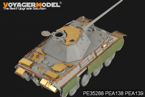 Voyager Model PEA138 WWII German Panther G/F/II Side Skirts Late Production (For DRAGON Kit) 1/35