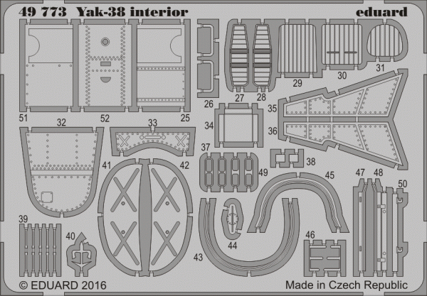 Eduard 49773 Yak-38 interior 1/48 Hobby Boss