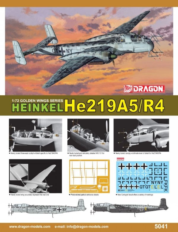 Dragon 5041 Heinkel He 219A-5/R4 (1:72)