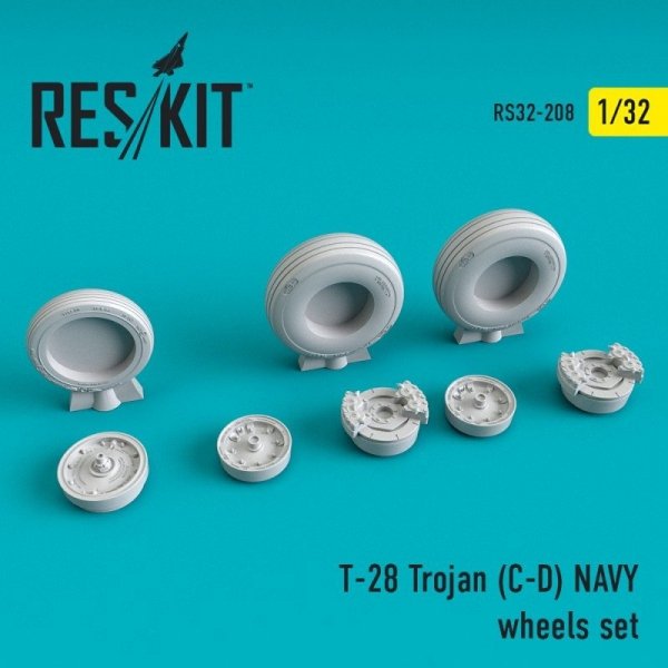 RESKIT RS32-0208 T-28 Trojan (C-D) NAVY wheels set 1/32