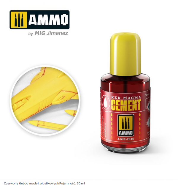 Ammo of Mig 2046 RED MAGMA CEMENT 30ml