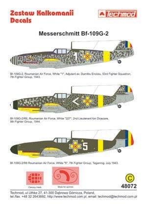 Techmod 48072 - Messerschmitt Bf 109G-2 (1:48)