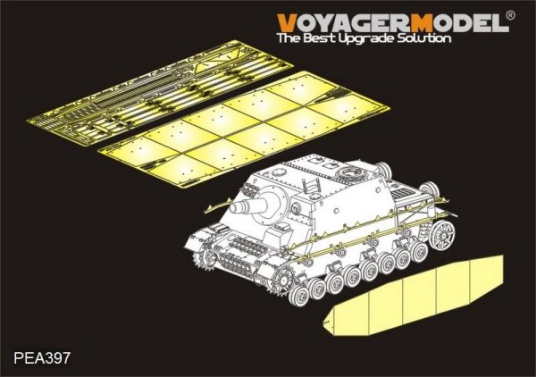 Voyager Model PEA397 WWII German Sturmpanzer IV Brummbar Late Version Side Skirts（For DRAGON 6081) 1/35