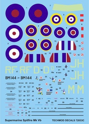 Techmod 72033 - Supermarine Spitfire Mk VB (1:72)