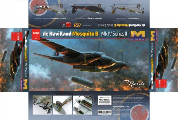 Hong Kong Models 01E015 de Havilland Mosquito B.IV Series II 1/32