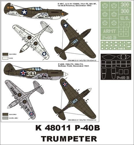 Montex K48011 P-40B (USAAF)  1/48