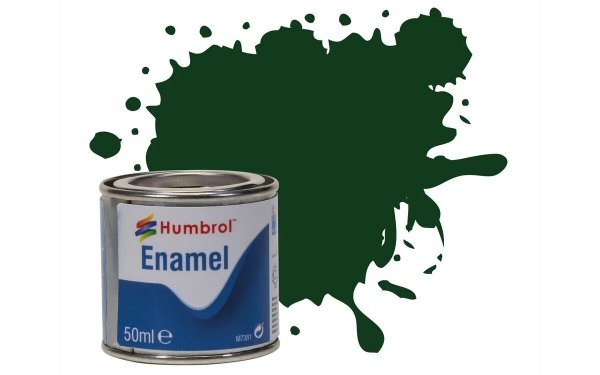 Humbrol AQ0003 Enamel Paint: 3 Brunswick Green Gloss (50 ml)