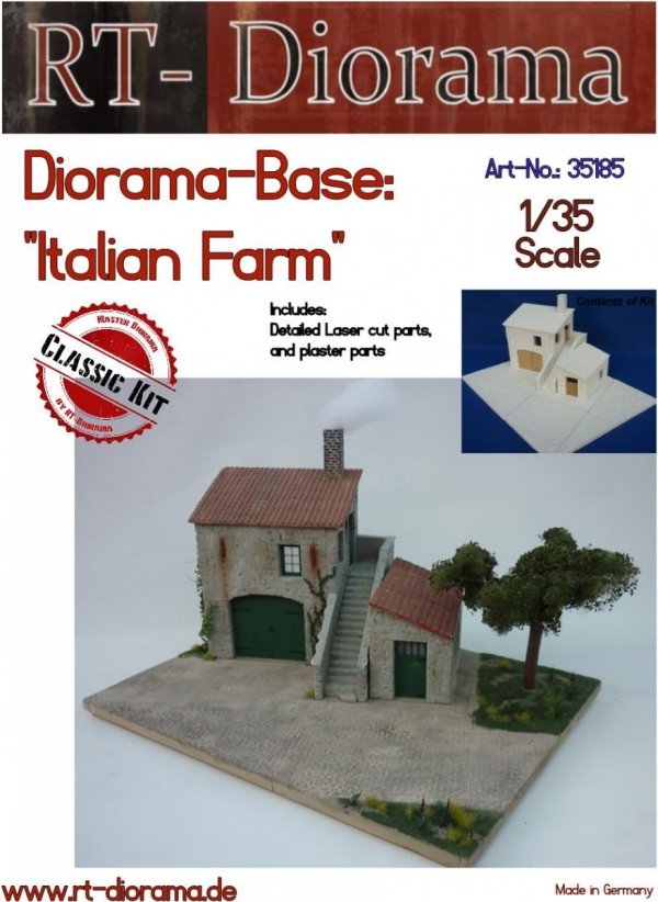 RT-Diorama 35185 Diorama-Base: &quot;Italian Farm&quot; 1/35