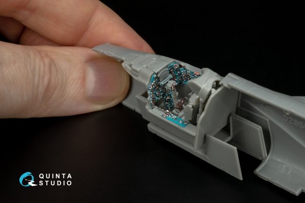 Quinta Studio QD48456 MiG-23M/MiG-23MF 3D-Printed &amp; coloured Interior on decal paper (Trumpeter) 1/48