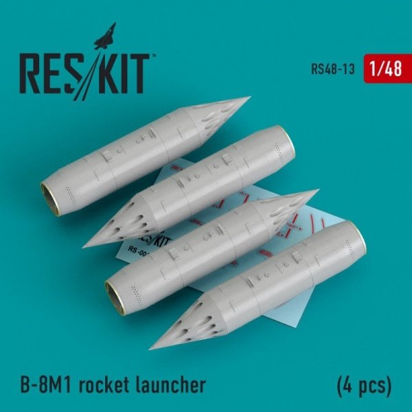 RESKIT RS48-0013 B-8M1 rocket launcher (4 pcs) 1/48