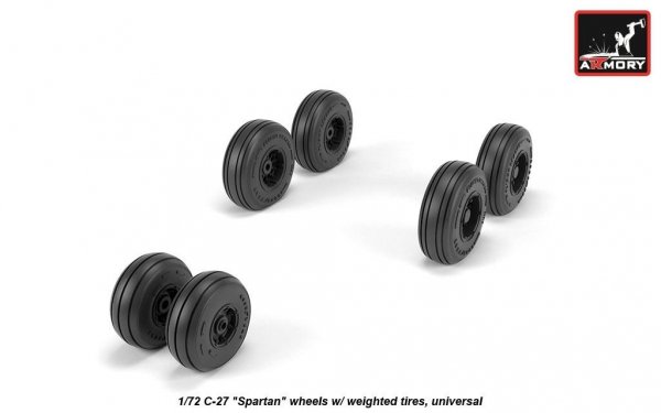 Armory Models AW72505 C-27 Spartan wheels w/ weighted tires 1/72