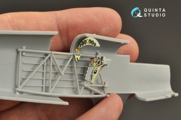 Quinta Studio QD48274 He 51B 3D-Printed &amp; coloured Interior on decal paper (Roden) 1/48