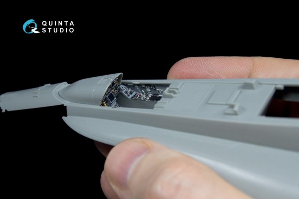 Quinta Studio QD48044 F/A-18C (early) 3D-Printed &amp; coloured Interior on decal paper (for Kinetic) 1/48
