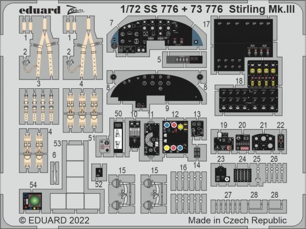 Eduard BIG72171 Stirling Mk. III ESSENTIAL ITALERI 1/72