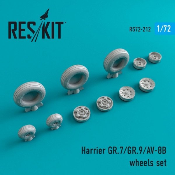 RESKIT RS72-0212 Harrier GR.7/GR.9/AV-8B wheels set 1/72