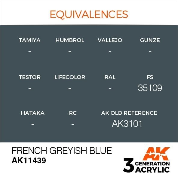 AK Interactive AK11439 French Greyish Blue 17ml