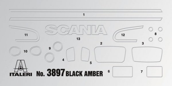 Italeri 3897 SCANIA R730 BLACK AMBER (1:24)