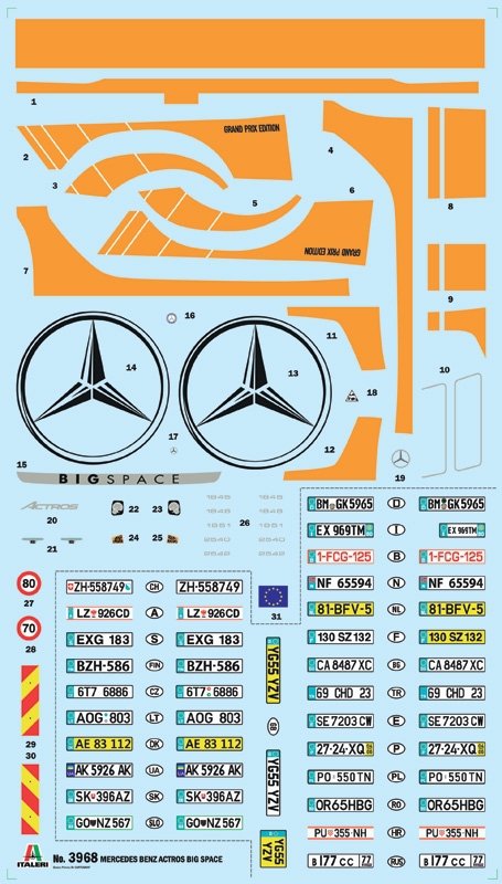 Italeri 3968 MB Actros MP4 Big Space - Grand Prix Edition 1/24