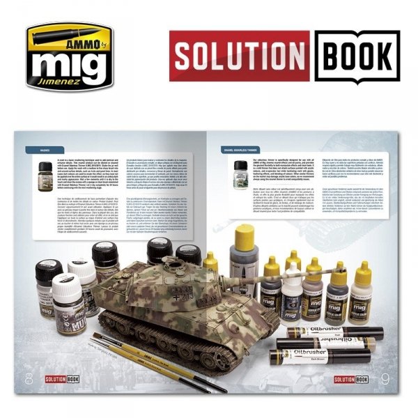 AMMO of Mig Jimenez 6503 SOLUTION BOOK. HOW TO PAINT WWII GERMAN LATE (Multilingual)