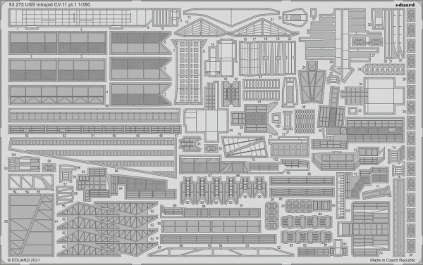 Eduard BIG5363 USS Intrepid CV-11 PART I TRUMPETER 1/350