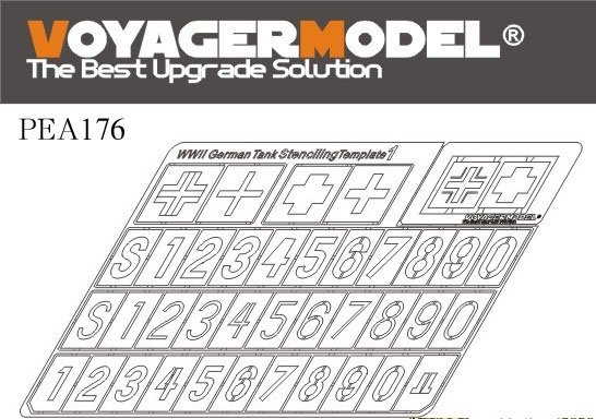 Voyager Model PEA176 WWII German Tank Stenciling Template 1 1/35