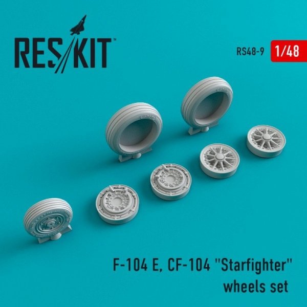 RESKIT RS48-0009 F-104 (E) CF-104 &quot;Starfighter&quot; resin wheels 1/48