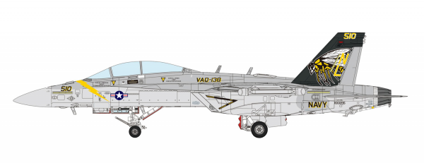 Meng LS-019 Boeing EA-18G Growler Electronic Attack Aircraft Yellow Jackets 1/48
