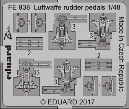 Eduard FE838 Luftwaffe rudder pedals 1/48