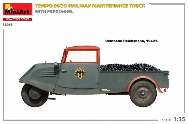MiniArt 38063 Tempo E400 railway maintenance truck with personnel 1/35