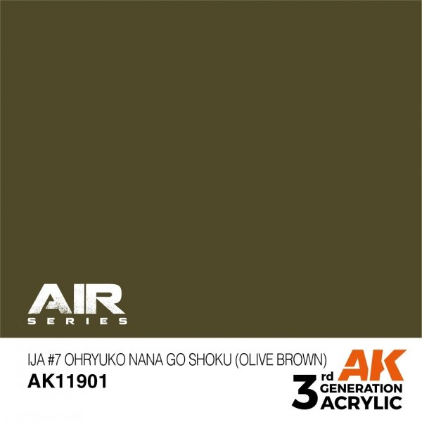 AK Interactive AK11901 IJA #7 OHRYUKO NANA GO SHOKU (OLIVE BROWN) – AIR 17ml