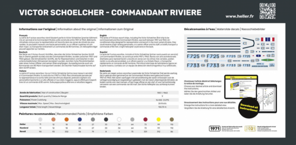 Heller 81015 Victor Schoelcher - Commandant Riviere 1/400