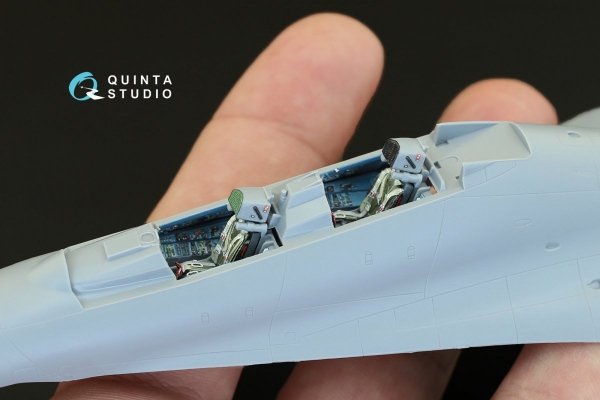 Quinta Studio QD72020 Su-27UB 3D-Printed &amp; coloured Interior on decal paper (for Zvezda kit) 1/72