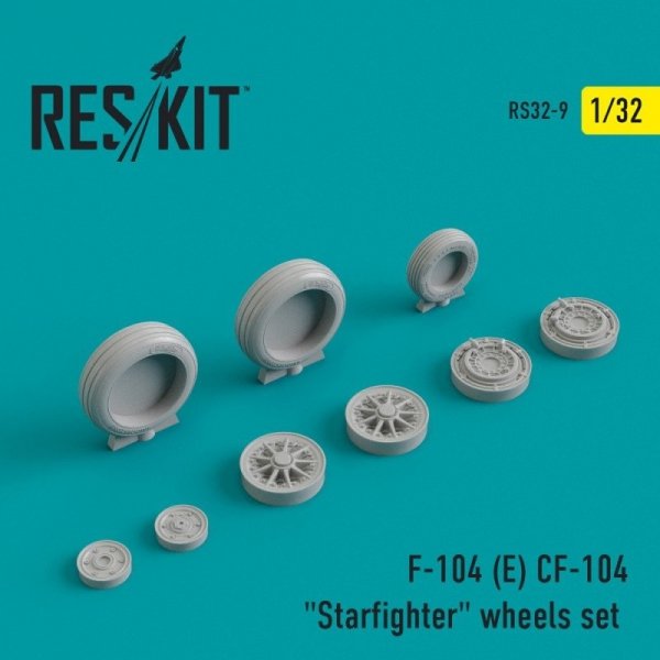 RESKIT RS32-0009 F-104 (E) CF-104 &quot;Starfighter&quot; wheels set 1/32