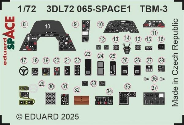 Eduard 3DL72065 TBM-3 SPACE HOBBY BOSS 1/72