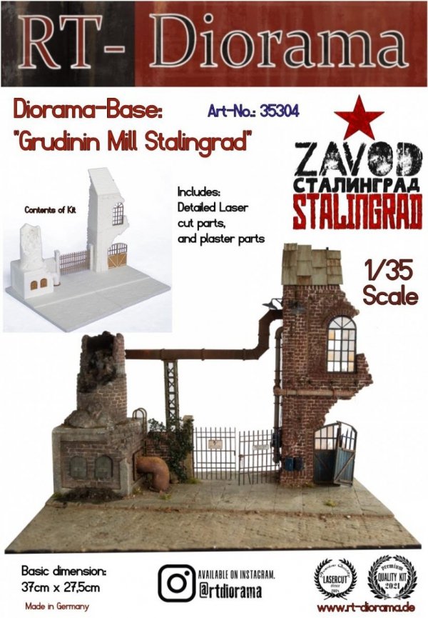 RT-Diorama 35304 Diorama-Base: &quot;Grudinin Mill Stalingrad&quot; 1/35