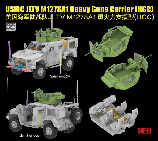 Rye Field Model 5149 USMC JLTV M1278A1 Heavy Guns Carrier (HGC) 1/35