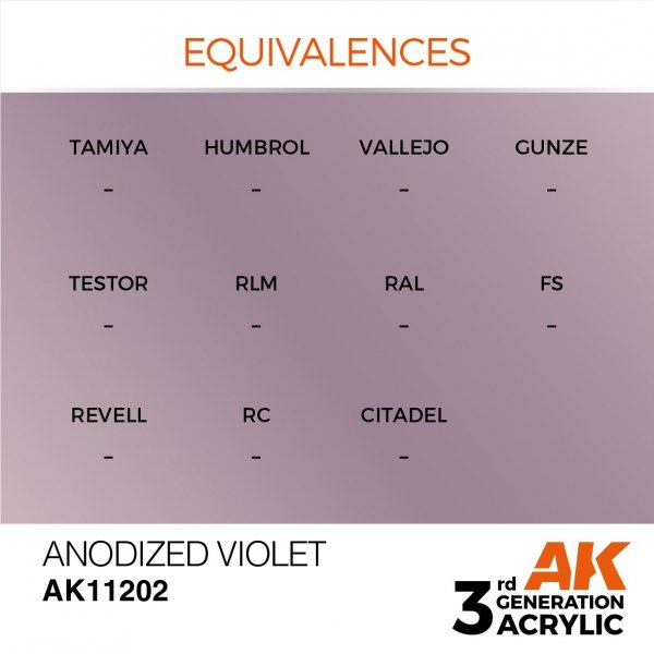 AK Interactive AK11202 ANODIZED VIOLET – METALLIC 17ml