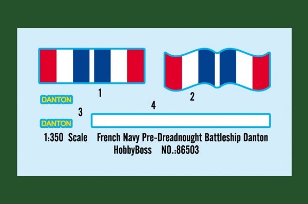 Hobby Boss 86503 French Navy Pre-Dreadnought Battleship Danton 1/350