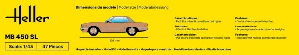 Heller 56171 Starter Set - MB 450 SL 1/43