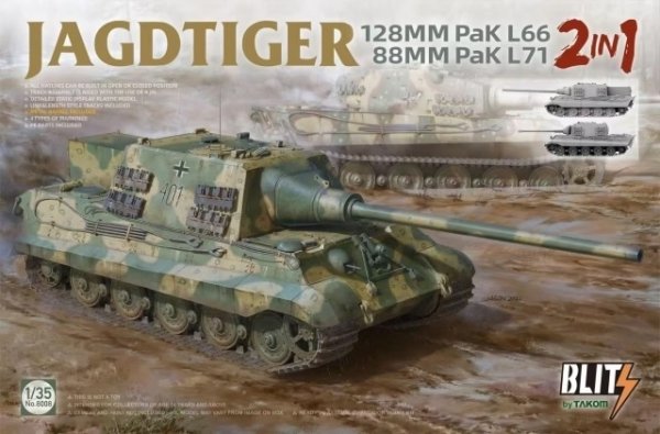 Takom 8008 Jagdtiger 128 mm Pak L66 &amp; 88mm Pak L71 2 in 1 1/35