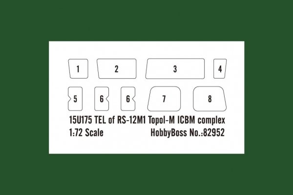 Hobby Boss 82952 15U175 TEL of RS-12M1 Topol-M ICBM complex 1/72