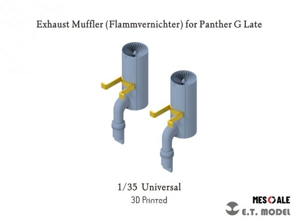 E.T. Model P35-233 Exhaust Muffler (Flammvernichter) for Panther G Late 1/35