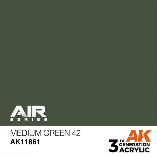 AK Interactive AK11861 MEDIUM GREEN 42 – AIR 17 ml