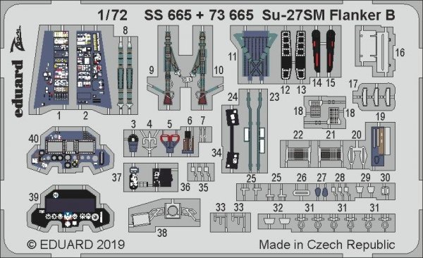Eduard 73665 Su-27SM Flanker B 1/72 ZVEZDA
