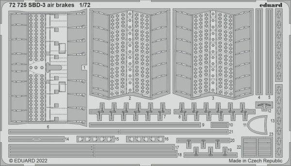 Eduard 72725 SBD-3 air brakes FLYHAWK 1/72