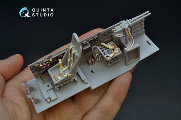 Quinta Studio QD32087 Ju87 D/G 3D-Printed &amp; coloured Interior on decal paper (Trumpeter) 1/32